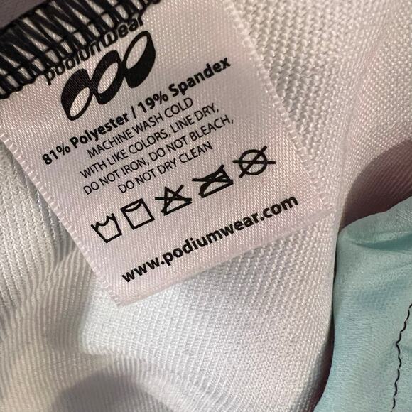 Podium Wear Jacket Adult XS Zip Performance Green Gray Running Coat - Picture 7 of 7